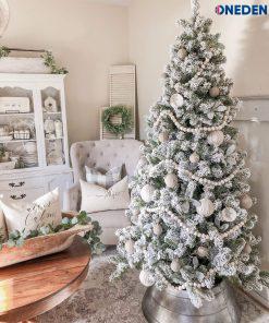 7 Prince Flock Artificial Christmas Tree Unlit