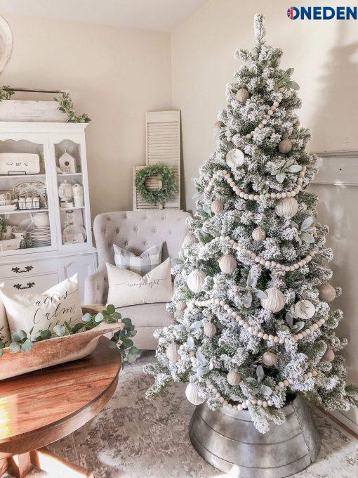 7 Prince Flock Artificial Christmas Tree Unlit