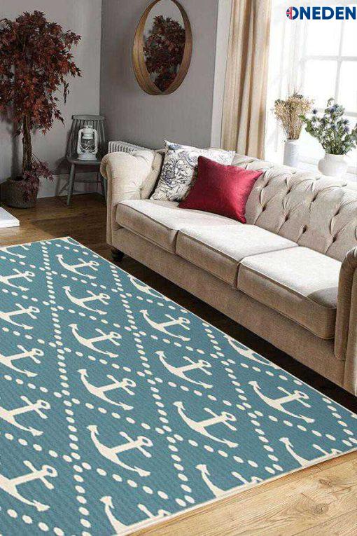 Blue Geometric Chic Area Rug