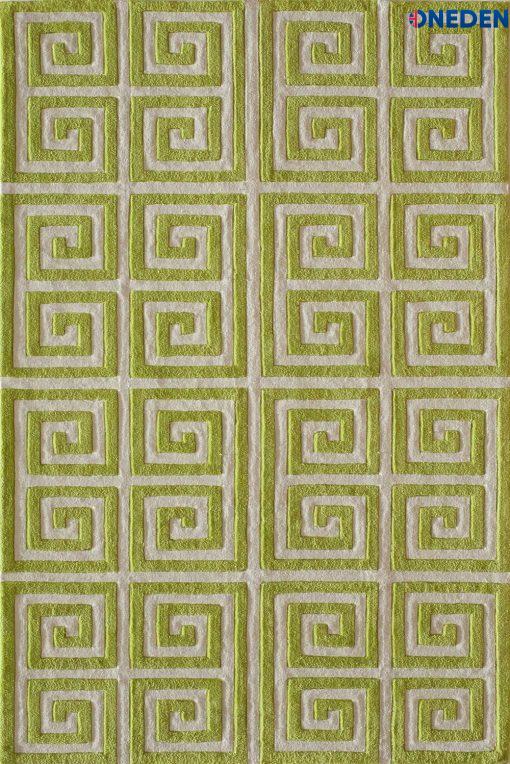 Green Geometric Area Rug