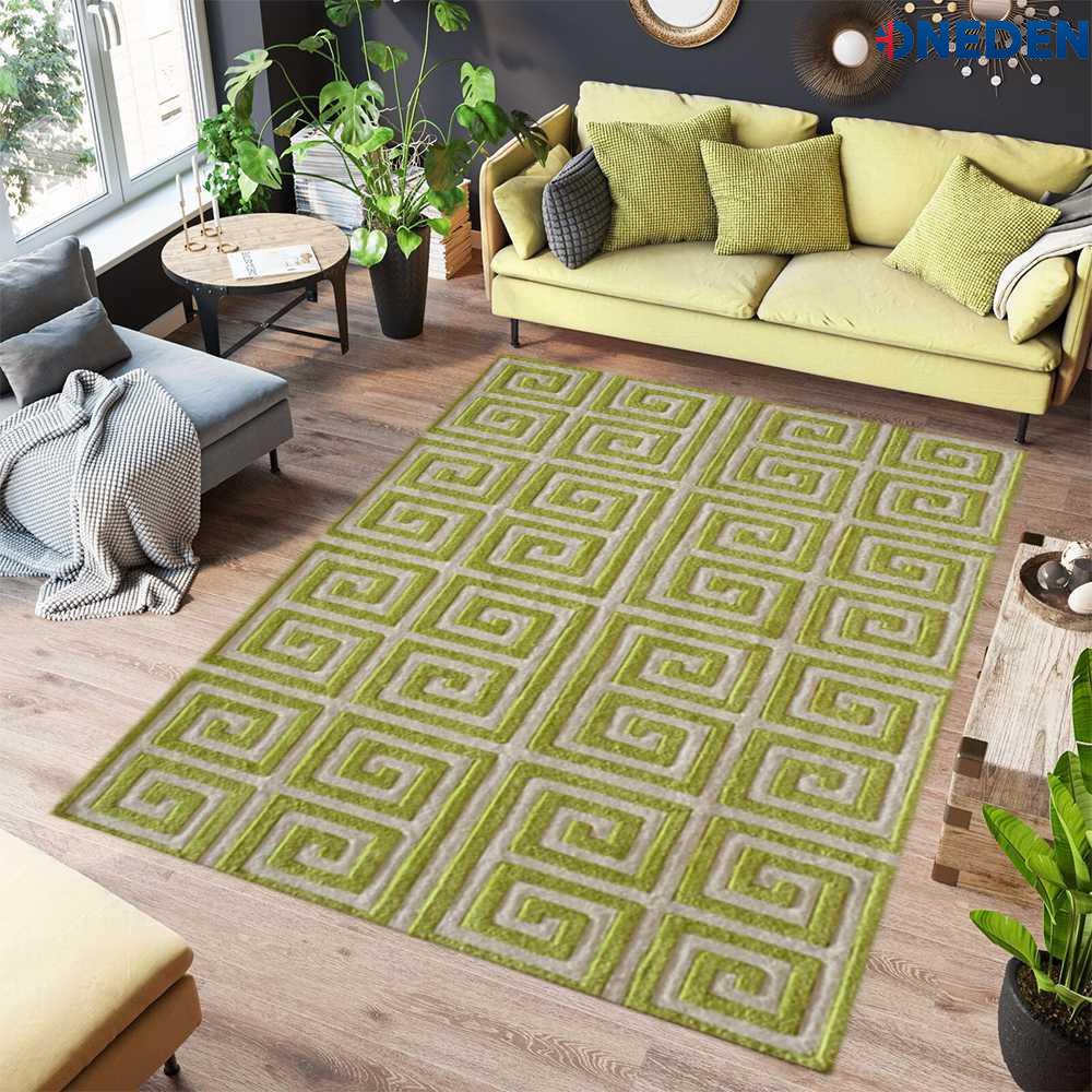 Green Geometric Chic Area Rug Green Geometric Chic Area Rug