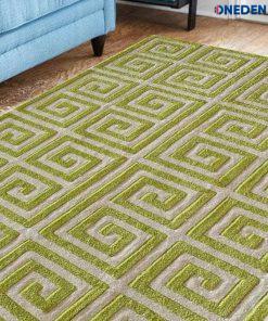 Green Geometric Rug