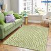 Green Ivory Geometric Area chic Rug