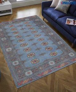 Grey Bokhara Area Rug