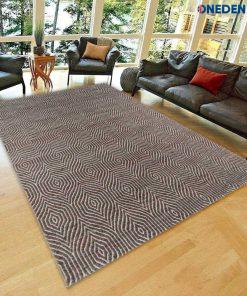 Grey Geometric Area Rug