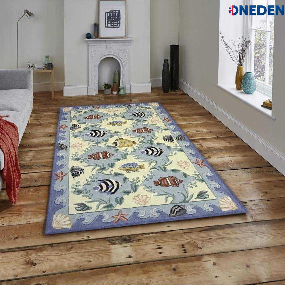 Multi-Color Coastal Area Rug Multi-Color Coastal Area Rug