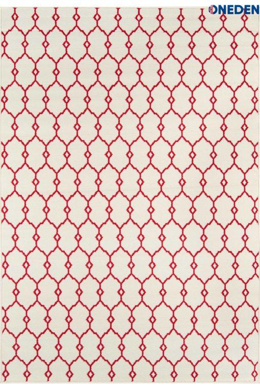 Red Geometric Area Rug