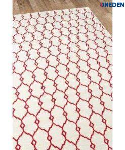Red Ivory Geometric Area Chic Rug