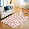 Red Ivory Geometric Area Rug