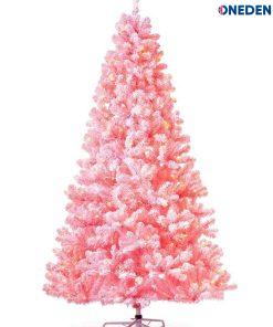 flocked pink christmas tree