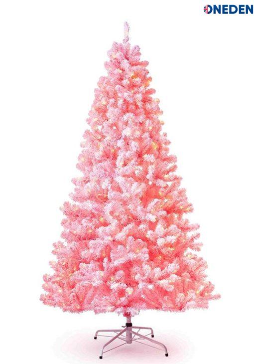 flocked pink christmas tree