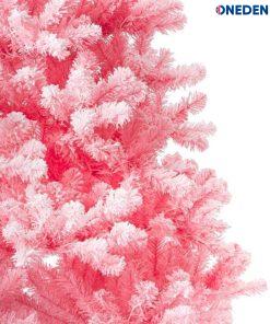 flocked pink faux christmas tree