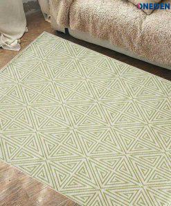 green Geometric Rug