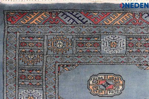 hand knotted Grey Bokhara Area Rug