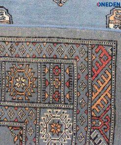 hand knotted Grey Bokhara Area chic Rug