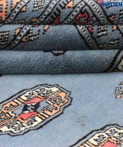 hand knotted Grey Bokhara Chic Area Rug