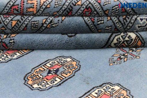 hand knotted Grey Bokhara Chic Area Rug