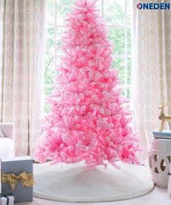 pink faux christmas tree